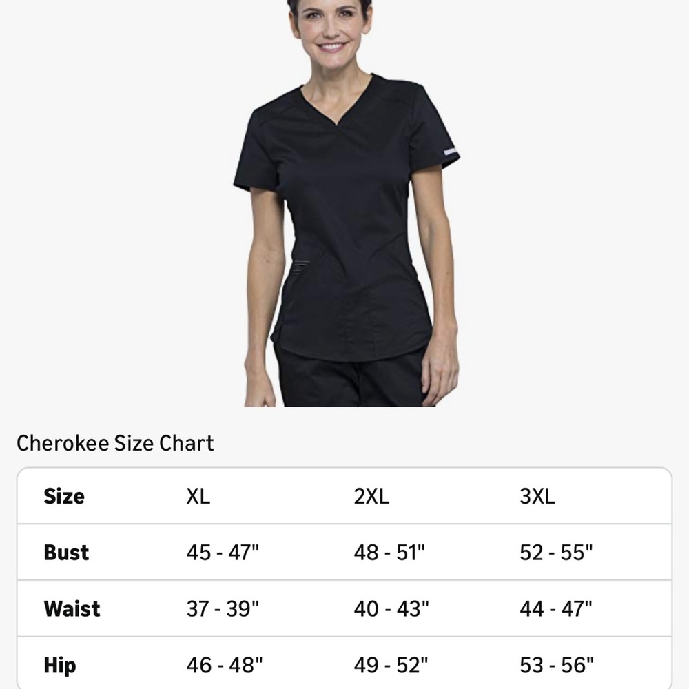 Cherokee Revolution Black Scrub Top - Picture 4 of 4